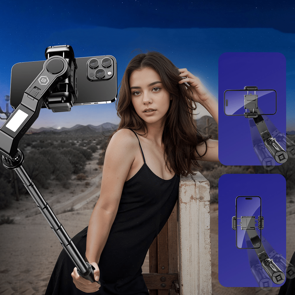 Blavec Selfie Stick Aluminium Fusion P-10 Gimbal tronožac + daljinski upravljač 1 metar crni
