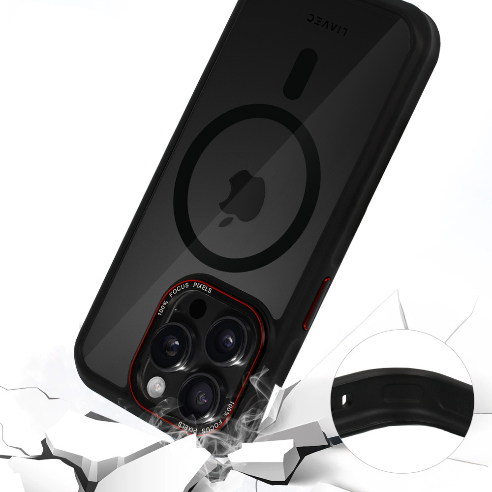 Liavec Hybrid Smoke Magsafe maska za iPhone 15 Pro Max