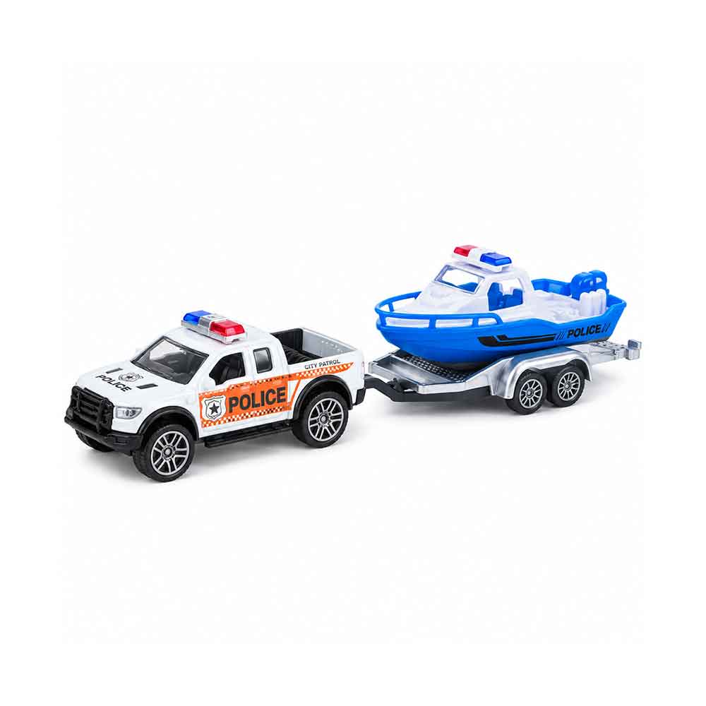 Policijska vozila Die-Cast 2/1 s prikolicom – 4 modela Model 03
