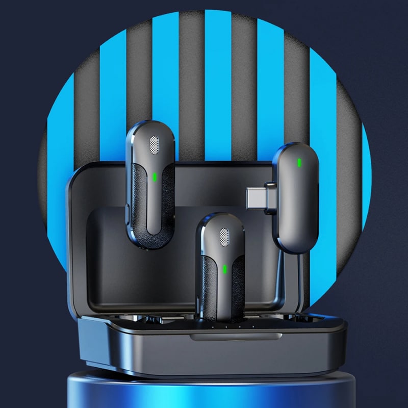 Bežični mikrofon Yesido KR17 USB-C 2 komada crni
